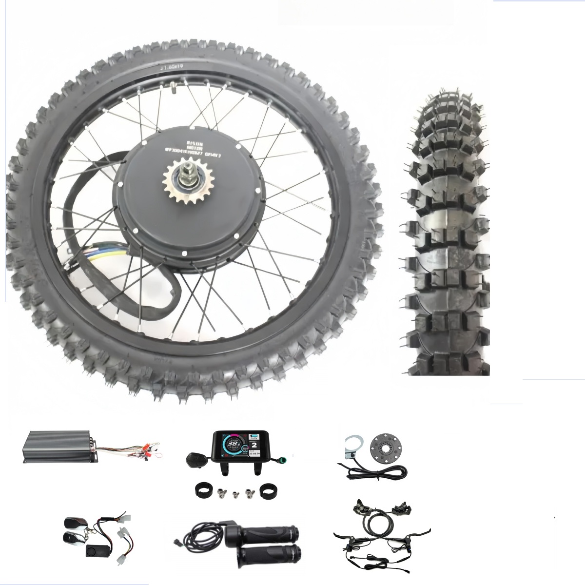 72V 8000W Brushless Hub Motor - Ebike 48V-72V 3000-8000W 17