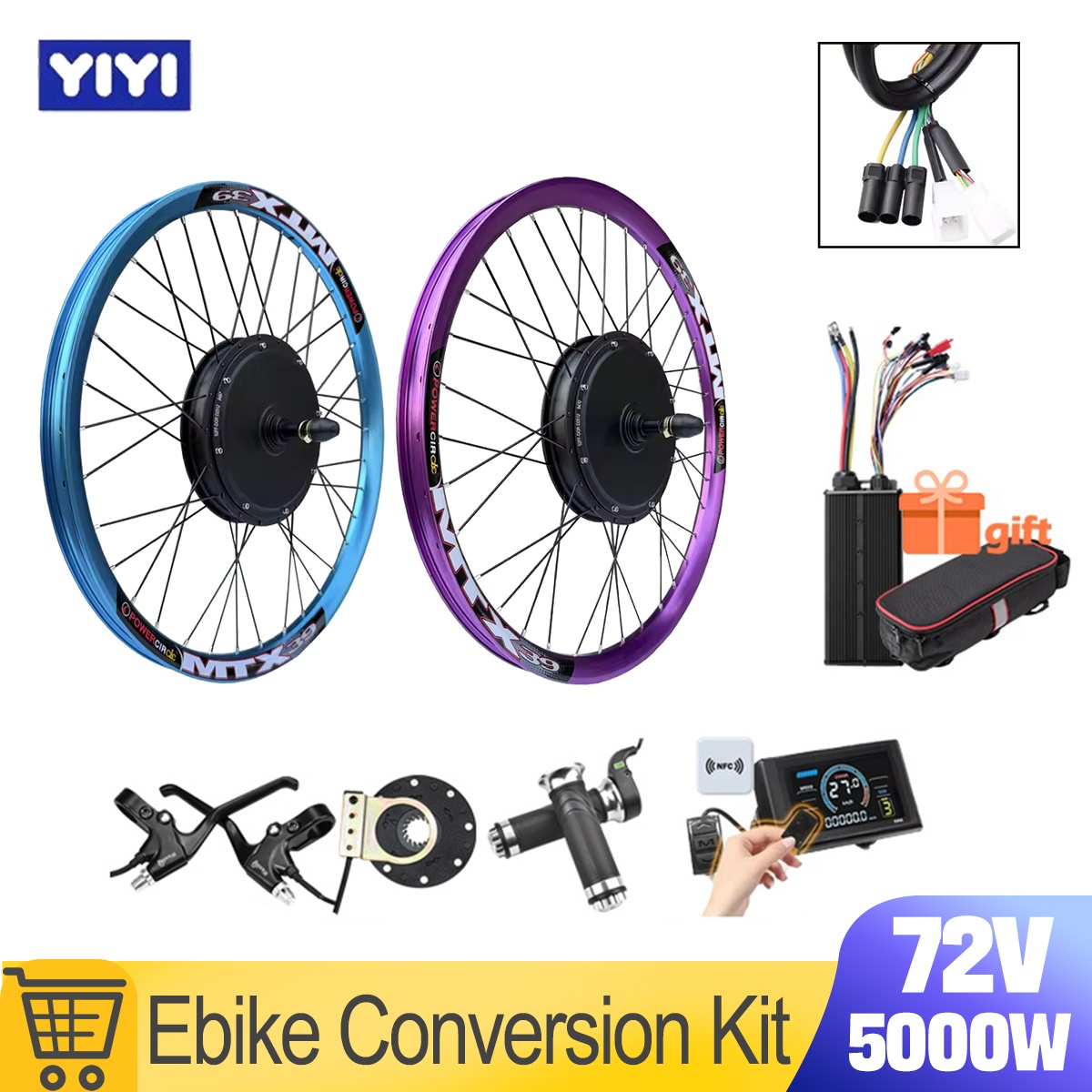 5000W Hub Motor Kit 72V - Neuer MTX39 72V 5000W E-Bike Umbausatz