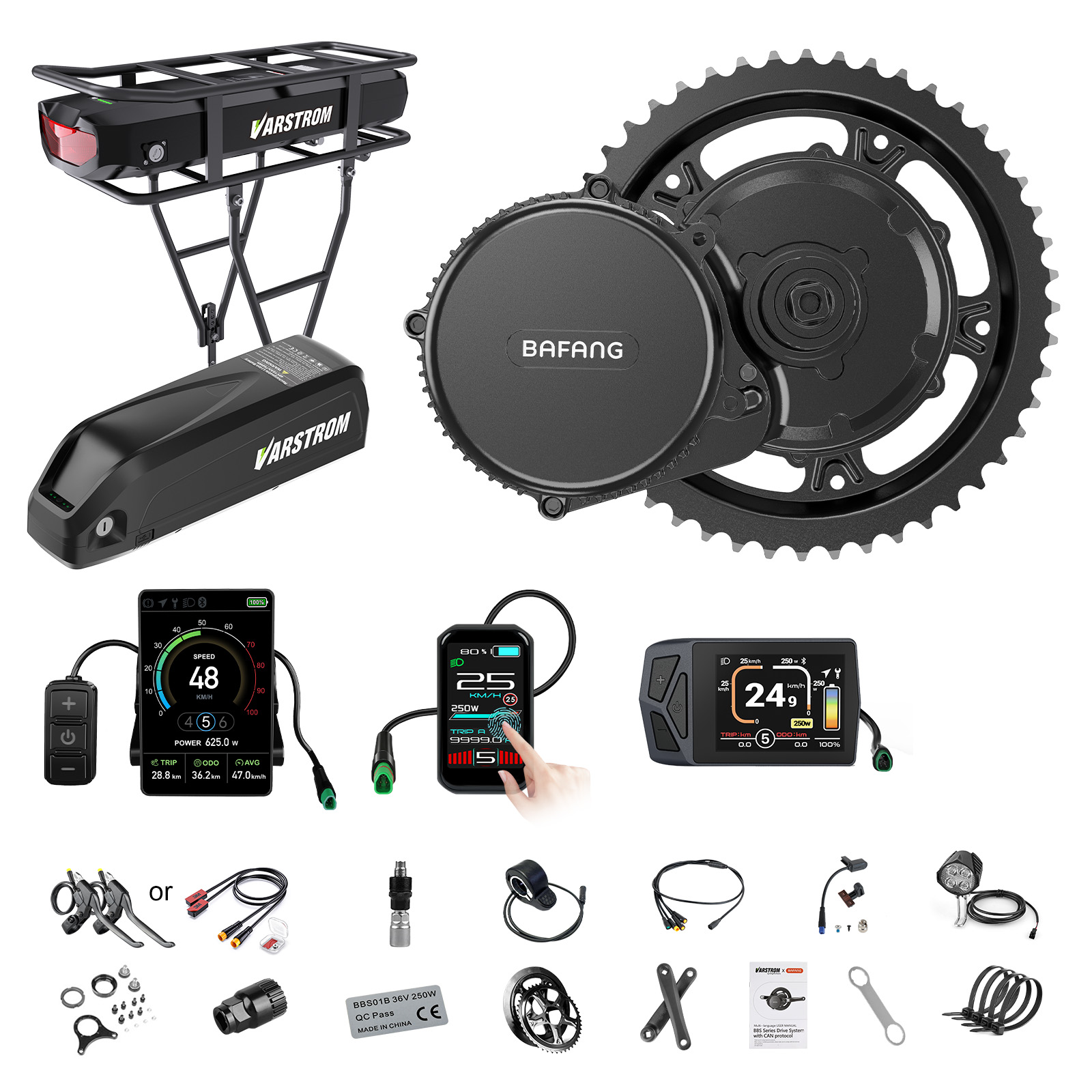 Torque Sensor Mid Drive Motor Kit - [US-Versand] Bafang Motor 750W 48V Mittelmotor-Kit
