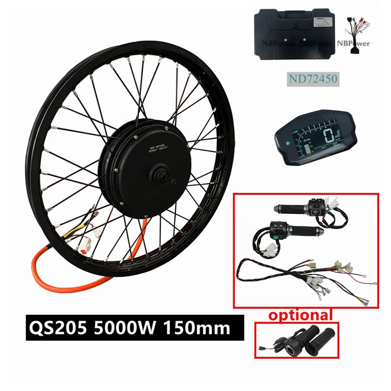 5000W Hub Motor Kit 72V - NBpower/QS205 V3 72V 5000W E-Bike-Kit 150mm