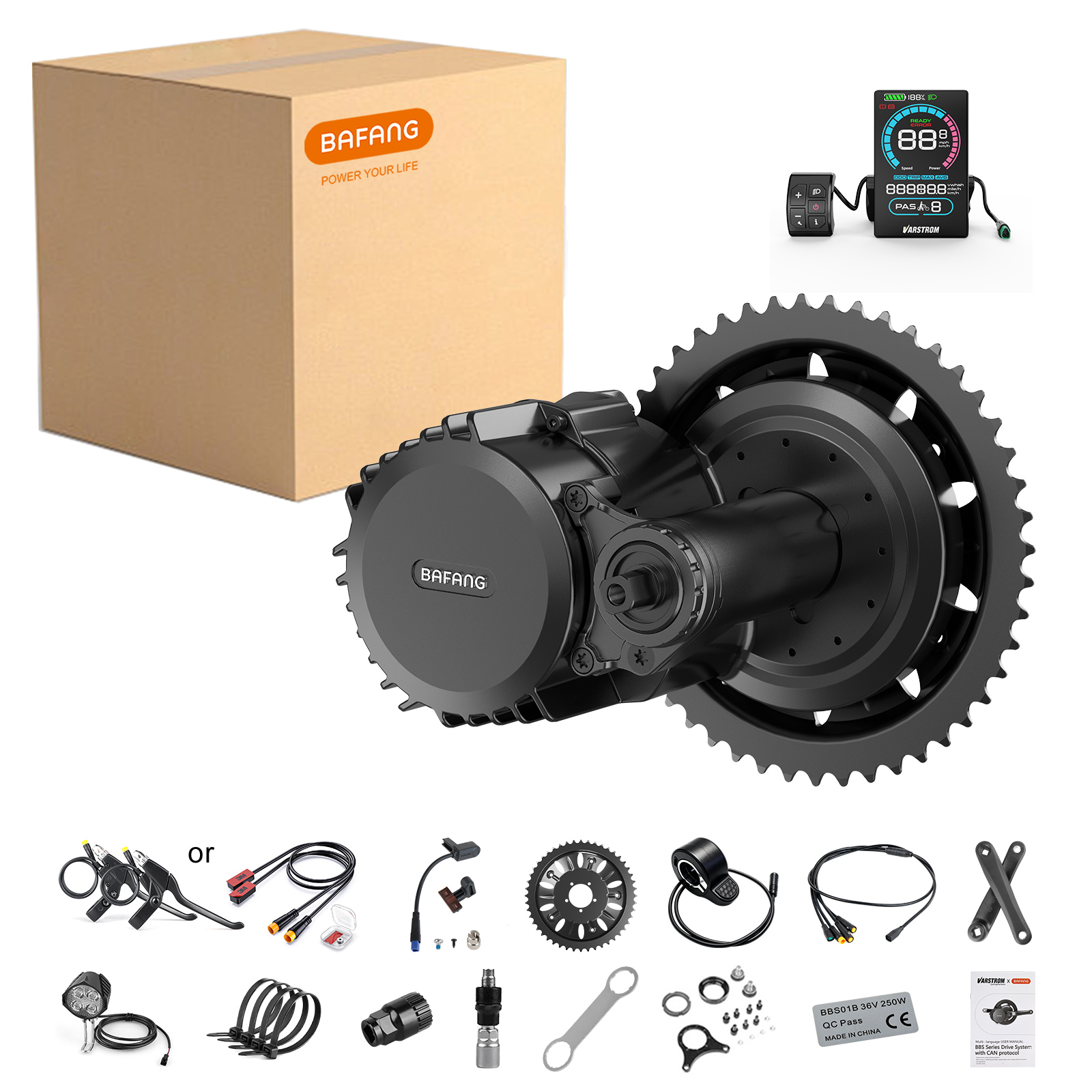 Mid Drive Conversion Kit 1000W - Bafang 48V 52V 1000W CAN Motor