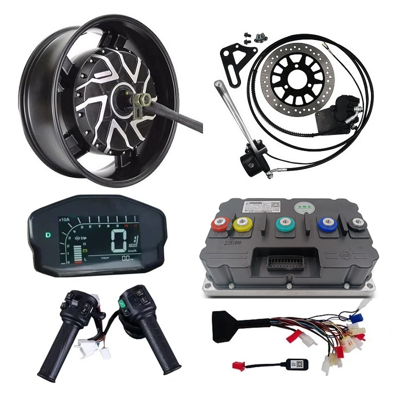 12000W Electric Motorcycle Hub Motor - Elektrische Motorrad-Nabenmotoren-Kits 6,0x17 Zoll mit 12000W