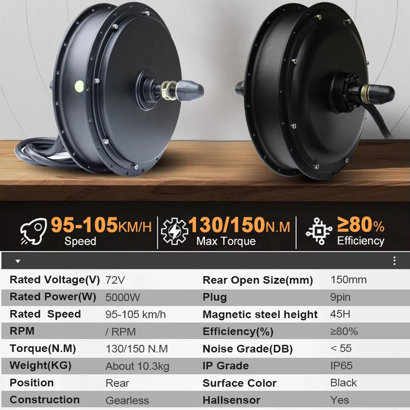 Neuer MTX39 72V 5000W E-Bike U – 5000W Hub Motor Kit 72V Bewertung und Preis