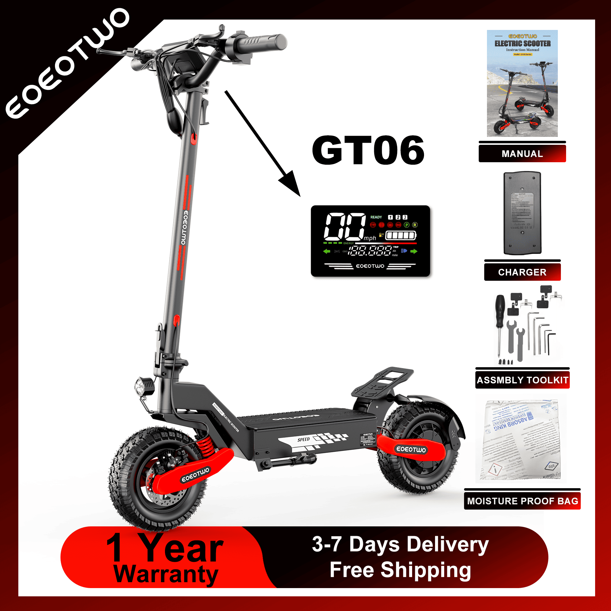 EOEOTWO GT06 Elektroroller für – Dual Motor Ebike Kit 2000W Bewertung und Preis